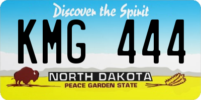 ND license plate KMG444