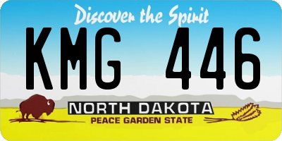ND license plate KMG446