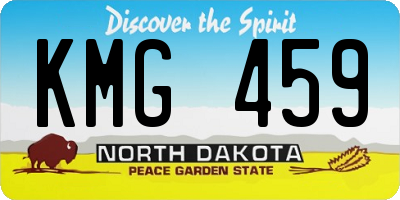 ND license plate KMG459