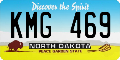 ND license plate KMG469