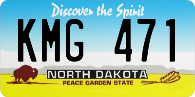 ND license plate KMG471