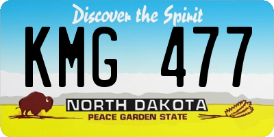ND license plate KMG477