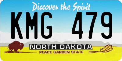 ND license plate KMG479