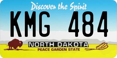 ND license plate KMG484