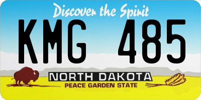 ND license plate KMG485