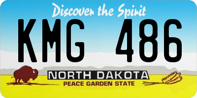ND license plate KMG486
