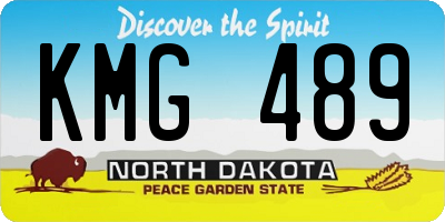 ND license plate KMG489