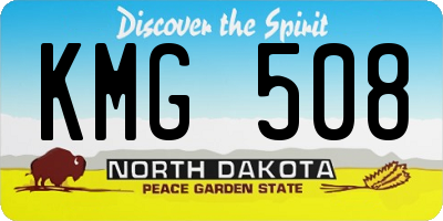 ND license plate KMG508