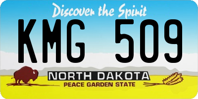 ND license plate KMG509