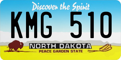 ND license plate KMG510