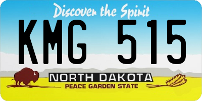 ND license plate KMG515