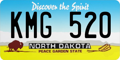 ND license plate KMG520