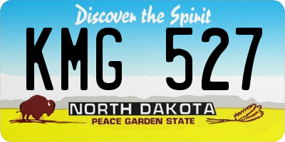 ND license plate KMG527