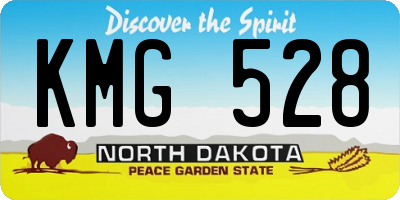 ND license plate KMG528