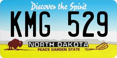ND license plate KMG529