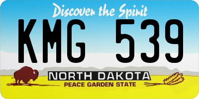 ND license plate KMG539