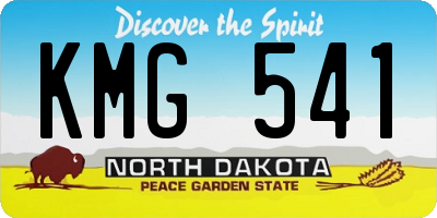 ND license plate KMG541