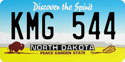 ND license plate KMG544