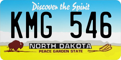ND license plate KMG546