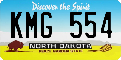 ND license plate KMG554