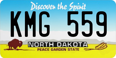 ND license plate KMG559