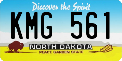 ND license plate KMG561