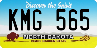 ND license plate KMG565