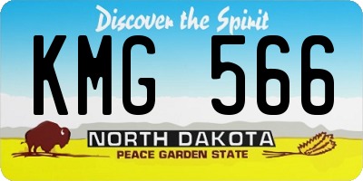 ND license plate KMG566