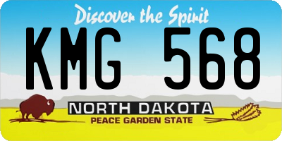 ND license plate KMG568