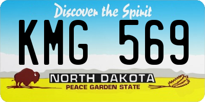 ND license plate KMG569