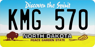 ND license plate KMG570