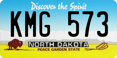 ND license plate KMG573