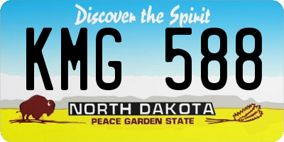 ND license plate KMG588