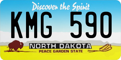 ND license plate KMG590
