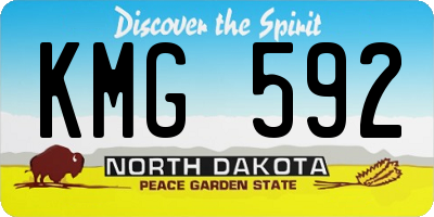 ND license plate KMG592