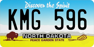 ND license plate KMG596
