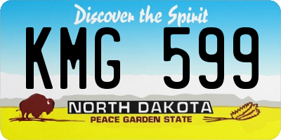 ND license plate KMG599