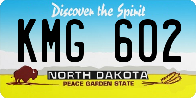 ND license plate KMG602