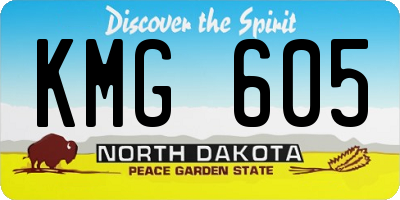 ND license plate KMG605