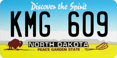 ND license plate KMG609