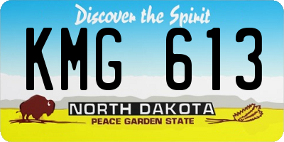 ND license plate KMG613