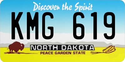 ND license plate KMG619