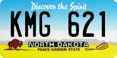 ND license plate KMG621