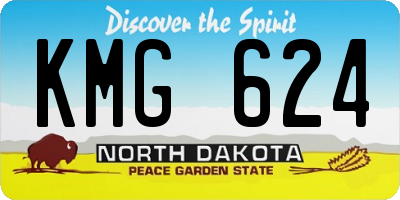 ND license plate KMG624