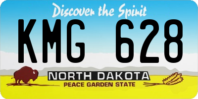 ND license plate KMG628