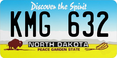ND license plate KMG632
