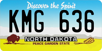 ND license plate KMG636
