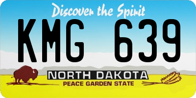 ND license plate KMG639