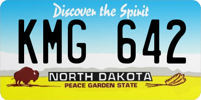 ND license plate KMG642