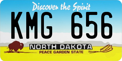ND license plate KMG656
